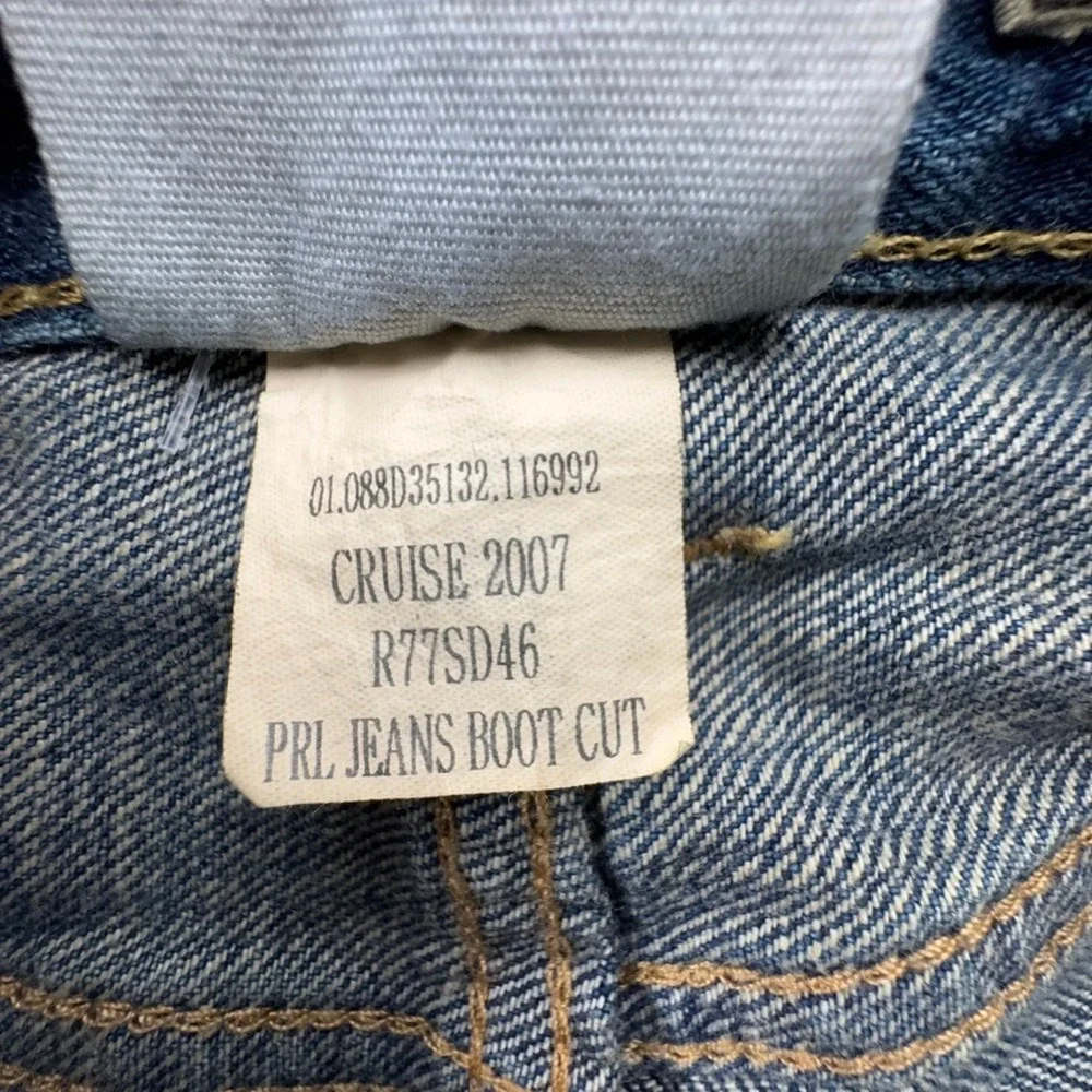 Polo Ralph Lauren Mens Bootcut Jeans Blue Button Fly 35x32 Cruise